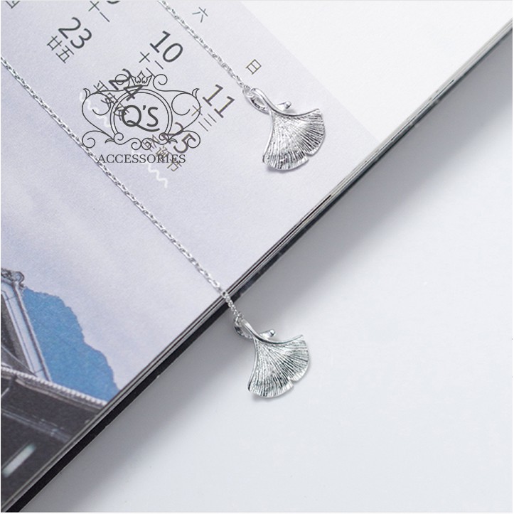 Khuyên tai bạc 925 cỏ bốn lá đính đá dáng dài bông nữ S925 CLOVER LEAF QA SILVER Earrings EA220706