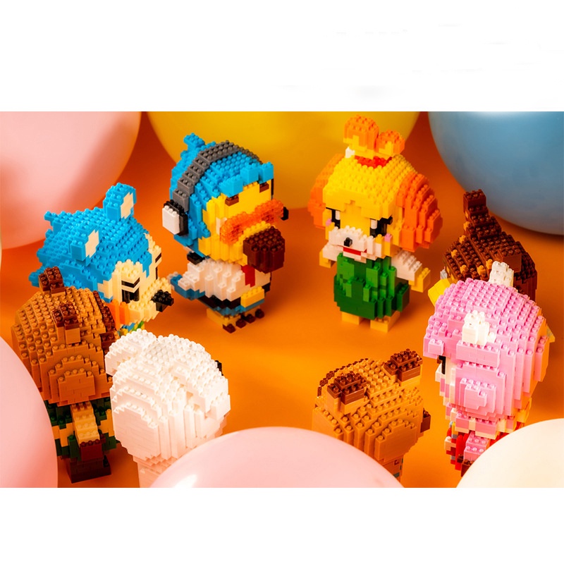 Nano Khối Động Vật Vượt Qua Xếp Hình Khối Xây Dựng Sáng Tạo Trang Trí Búp Bê Tự Làm Đồ Chơi Lsabelle Mabel Bé Trai Bé Gái Quà Tặng
