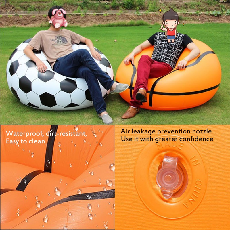 Ready Stock!!!Furniture Inflatable Stool Bean Bag Sofa Basketball/Foot Sofa Living Room