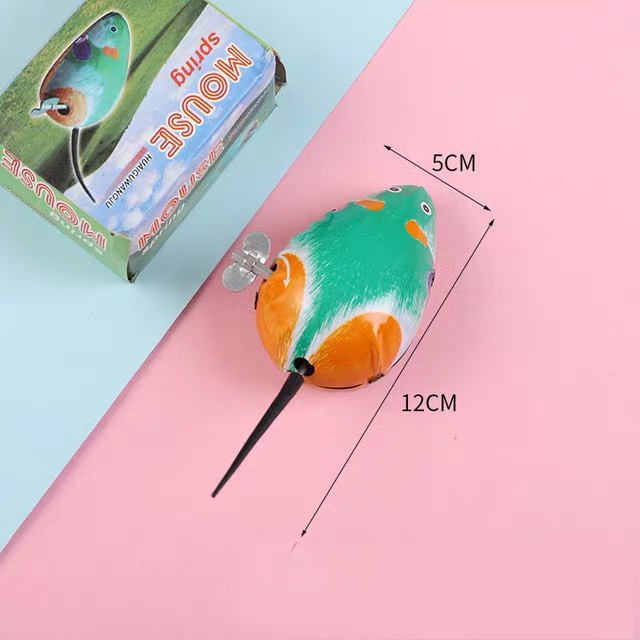 Chuột đồ chơi mini dễ thương vặn dây cót bằng kim loại