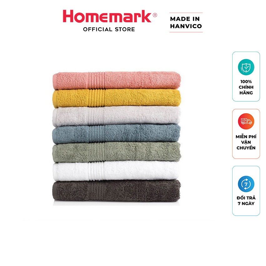 Khăn tắm khách sạn cotton cao cấp Hanvico by Homemark sợi nhập khẩu Pakistan thấm hút tốt chuẩn 5 sao