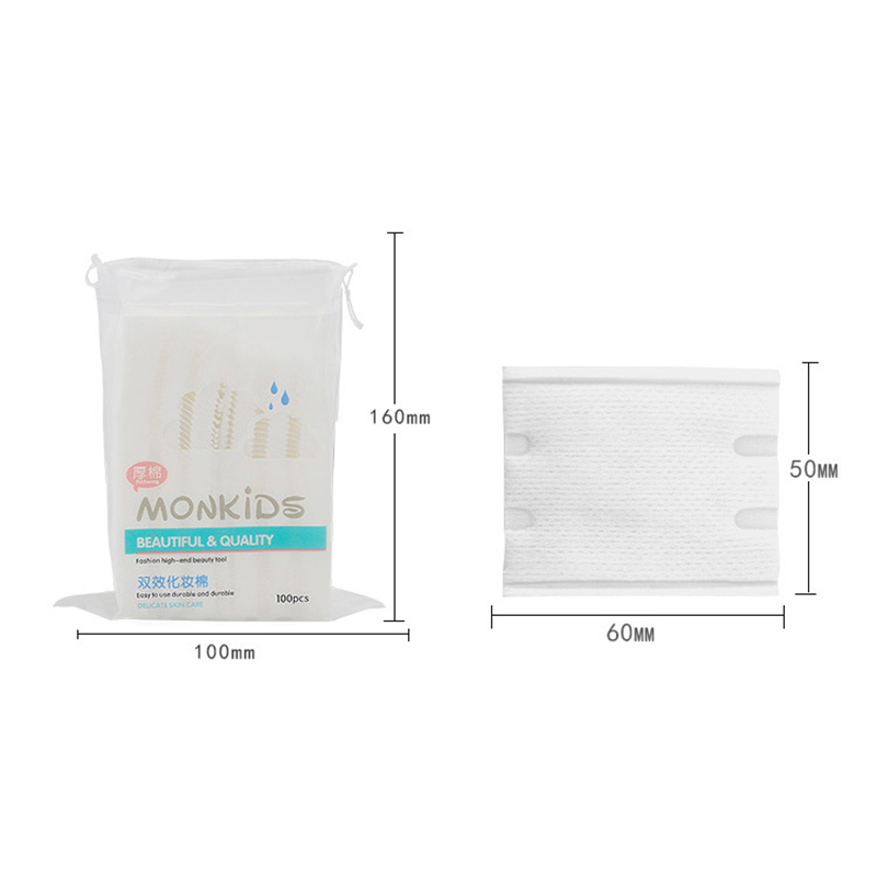 [Hàng mới về] Set 100 Miếng Bông Tẩy Trang Dày Hai Mặt Tiện Dụng