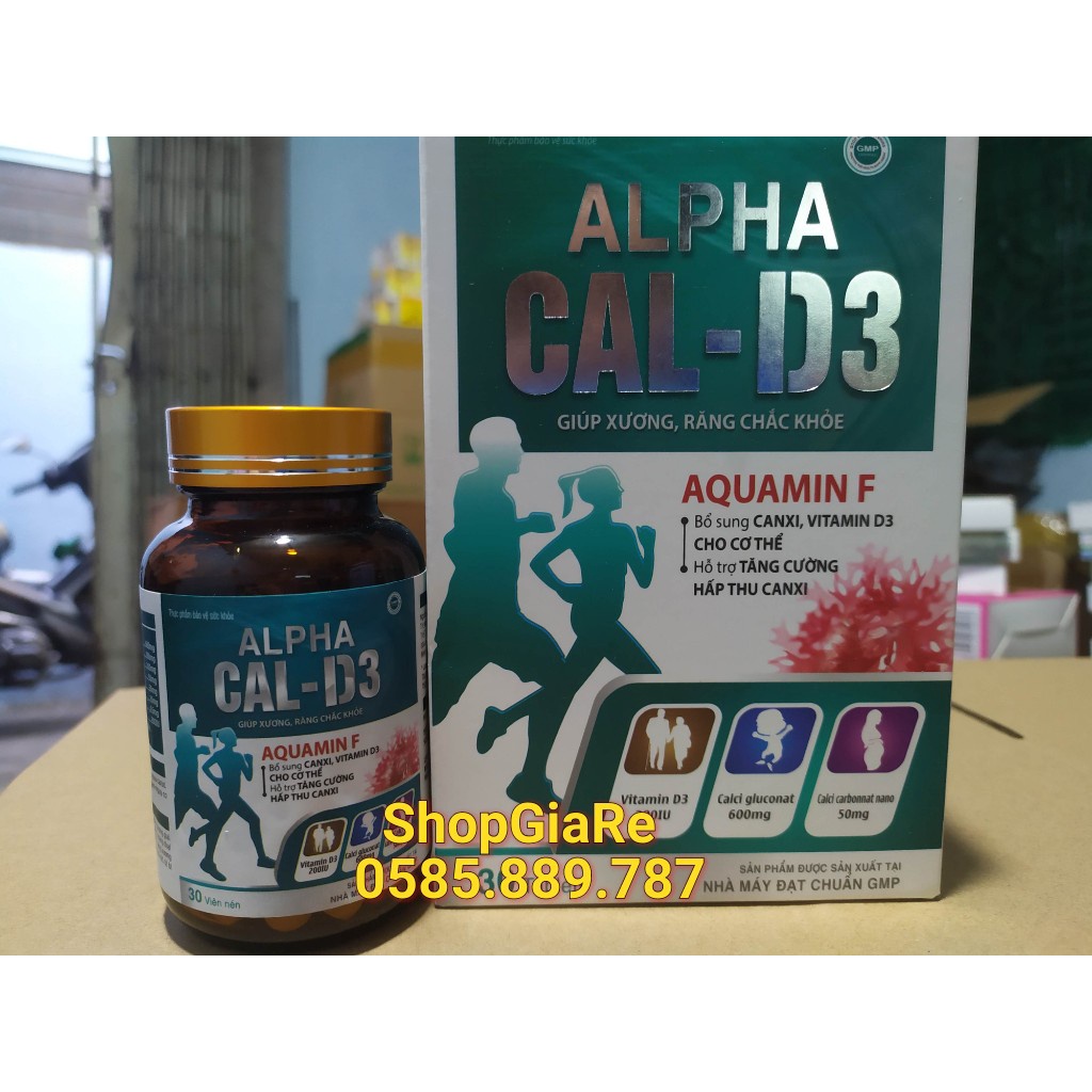 Alpha Cal D3 BỔ SUNG CANXI, chống còi xương, loãng xương hộp 30viên