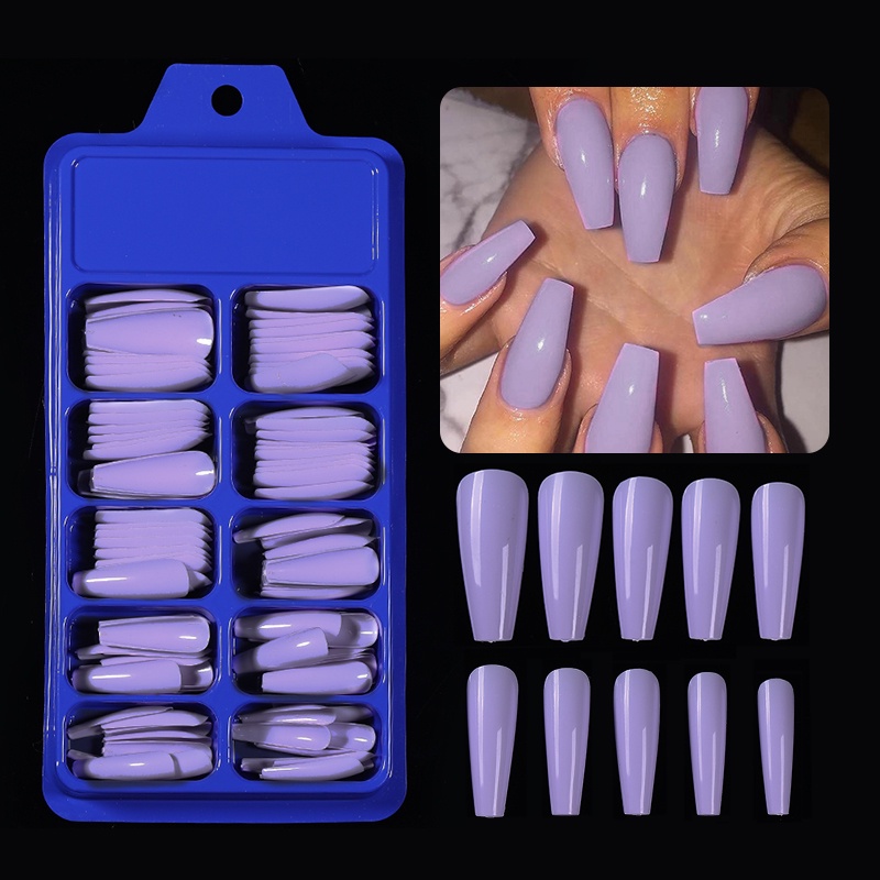 Set 100 Móng Tay Giả Màu Sắc Ngọt Ngào Trang Trí Móng Tay