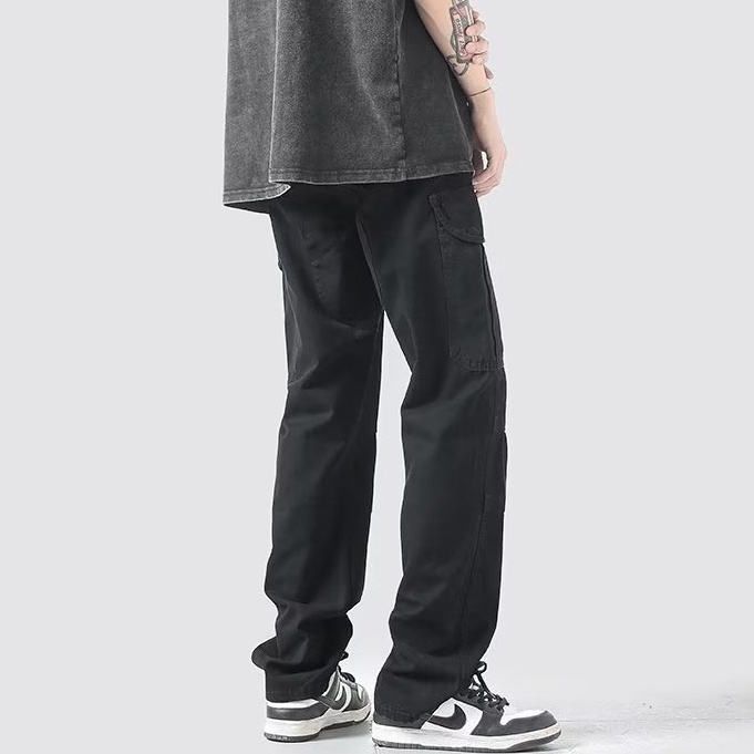 Quần Thể Thao Ống Rộng Phối Túi Phong Cách Hàn Quốc Trẻ Trung