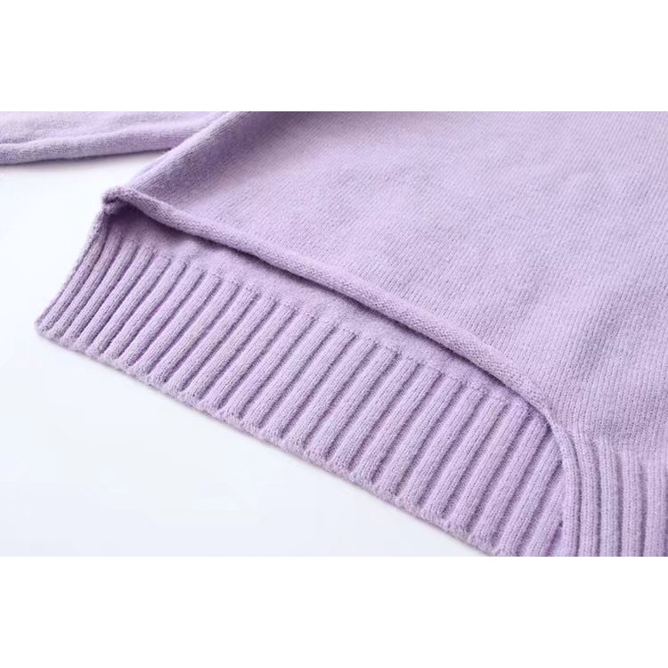 Áo Khoác Len Nữ Sweater Cổ Tròn Dáng Rộng Kiểu HQ K26