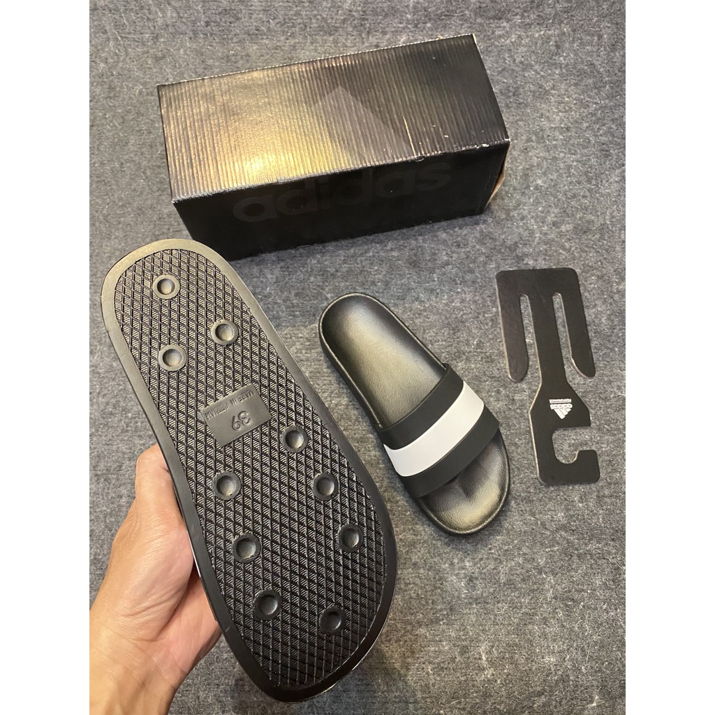Dép adidas 3 sọc nam - đen