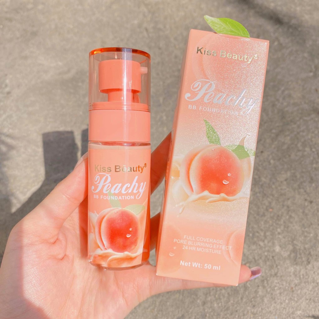 Kem nền trang điểm Kiss Beauty Peachy hàng nội địa Thái Lan