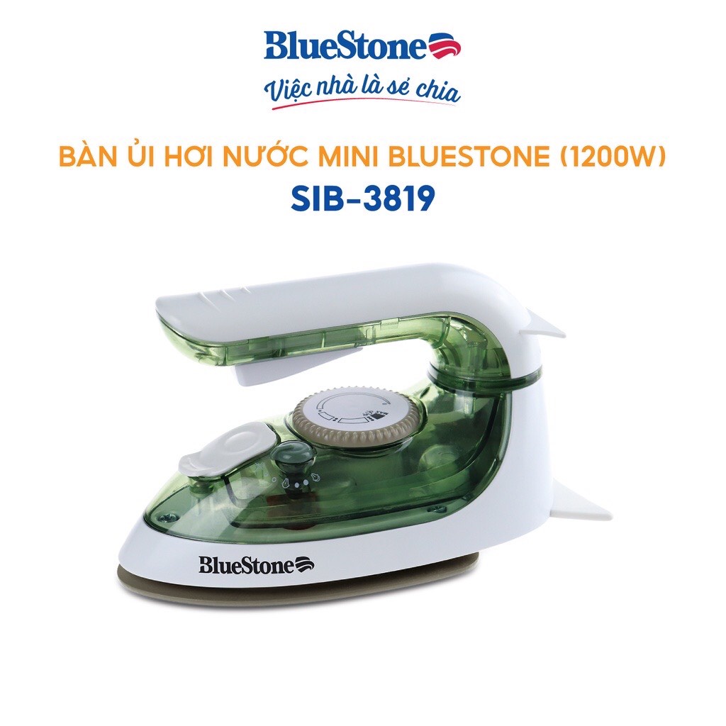 Bàn Ủi Hơi Nước Du Lịch Mini BlueStone SIB-3819 (1200W) - Hàng chính hãng - Bảo hành 24 tháng