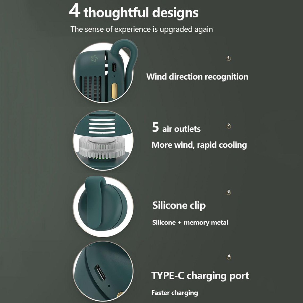 Quạt Điều Hòa Đeo Hông Có Kẹp Tiện Dụng