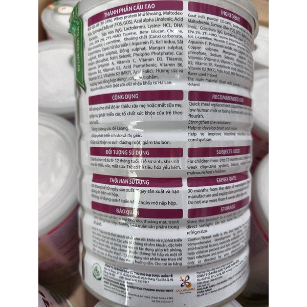 SỮA DÊ TASUAMUM GOAT KIDS 0-12/900G