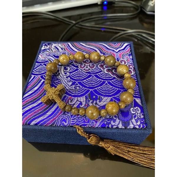 ☘️Vòng Trầm Hương Tốc mân côi Thánh Giá 8mm 10mm 12mm