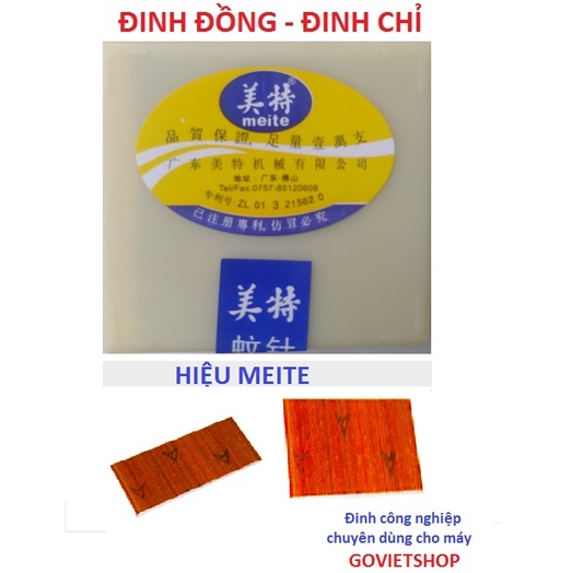 Đinh chỉ bắn gỗ, đinh đồng 6/5mm- 6/8 -6/10 -6/12 -6/15-6/18-6/20-6/22- 6/25-6/30 Meite, đinh chỉ đồng, Đinh chỉ mạ đồng