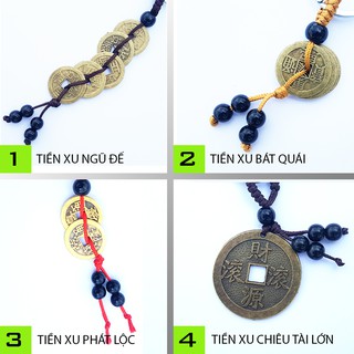 Móc khóa Đồng tiền xu cổ phong thủy thu hút Tài Lộc - May Mắn - Giải trừ tai họa cho thân chủ