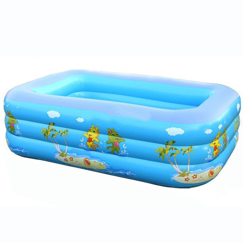 🍁 BỂ BƠI PHAO BƠI 3 TẦNG CHỮ NHẬT 1,5M ĐÁY CHỐNG TRƯỢT