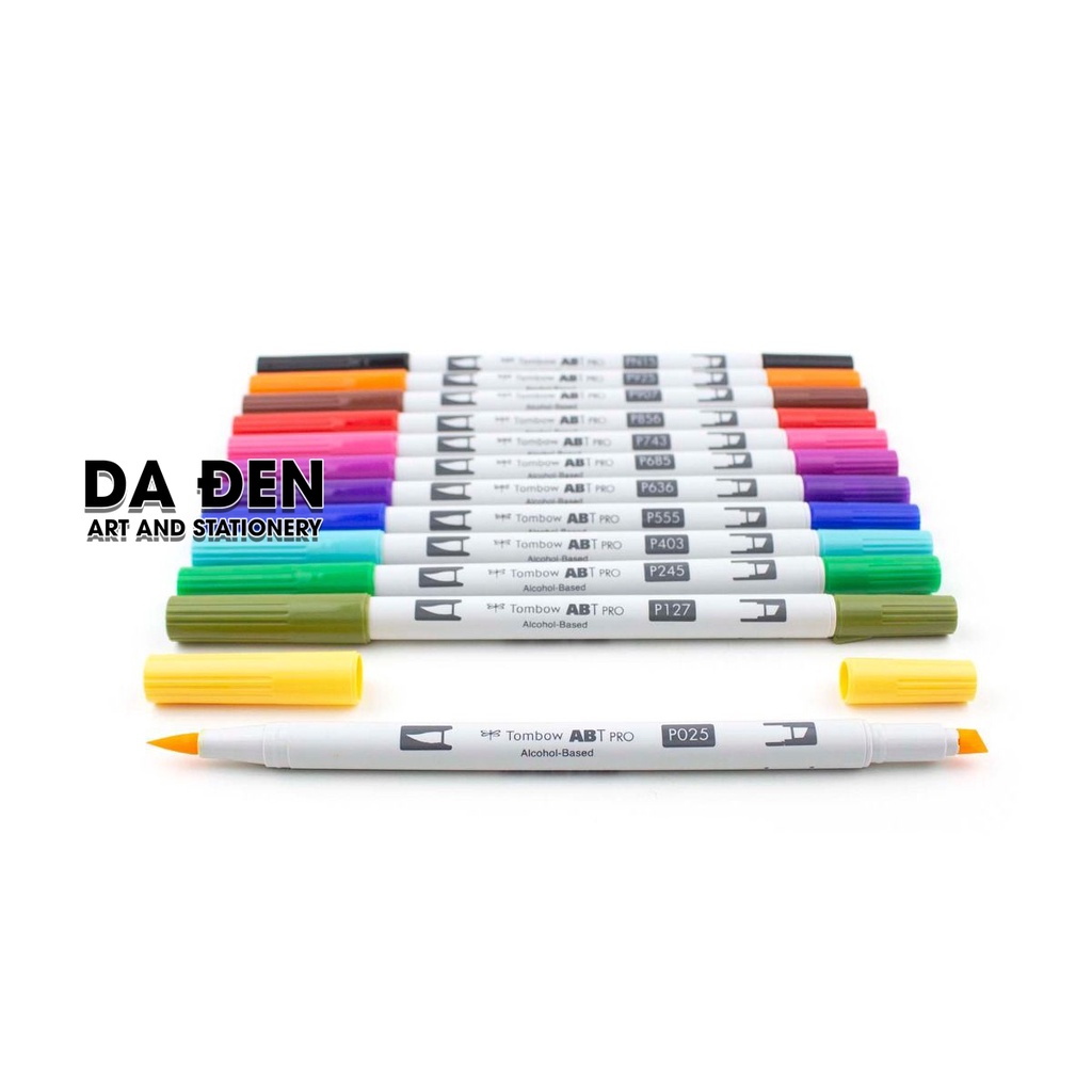 [DA ĐEN] Bộ 12 Bút Dual Marker Tombow ABT Pro - BASIC (Tặng Kèm Túi Cuộn Bút Giới Hạn)