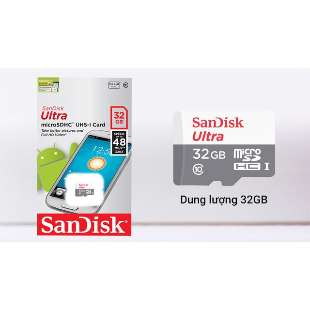 THẺ NHỚ MICRO SD SANDISK 16GB 32GB 64GB - HÀNG CHÍNH HÃNG - BẢO HÀNH 5 NĂM