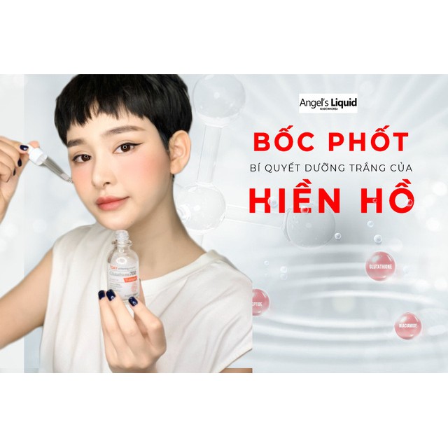 Huyết thanh truyền trắng xoá mờ thâm nám Angel Liquid Glutathione Plus Niacinamide 700 V-ampoule 30ml
