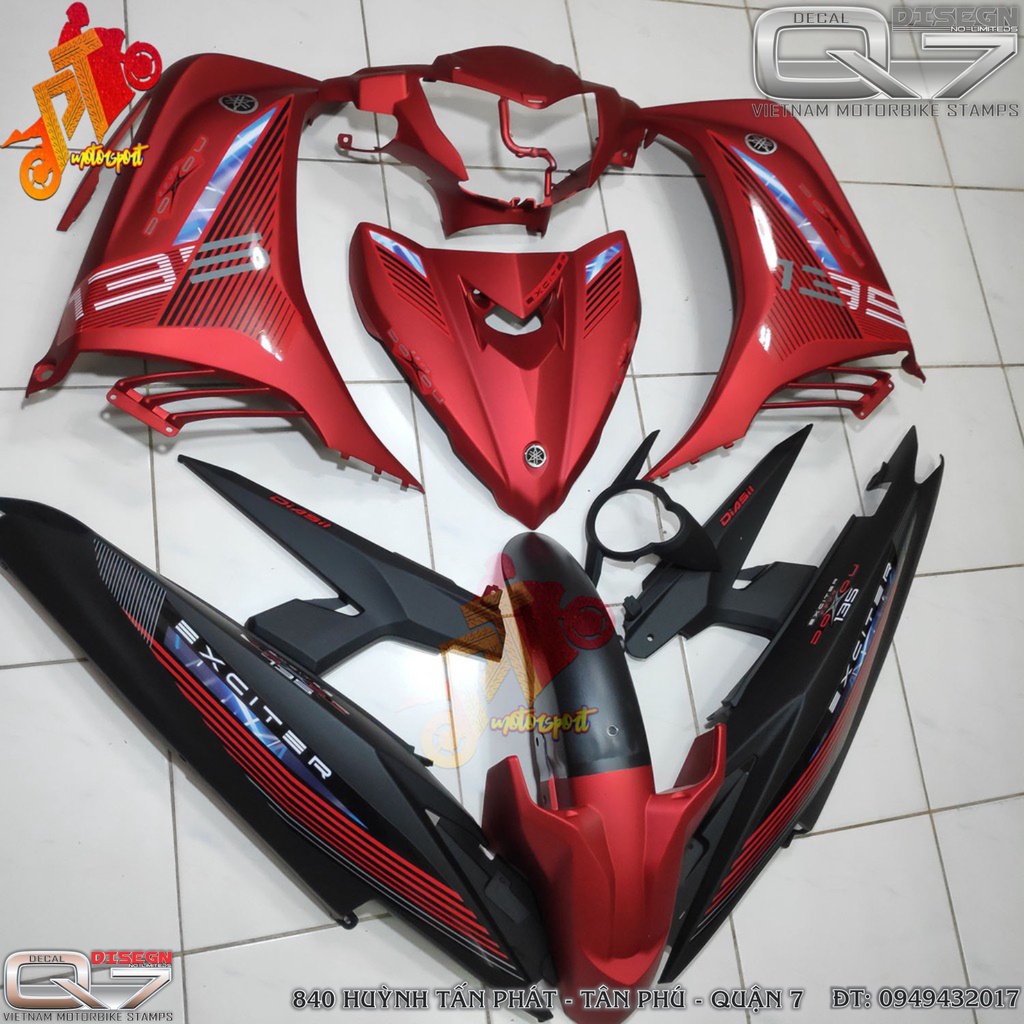 TEM RỜI EXCITER 2011 DOXUA ĐỎ ĐEN