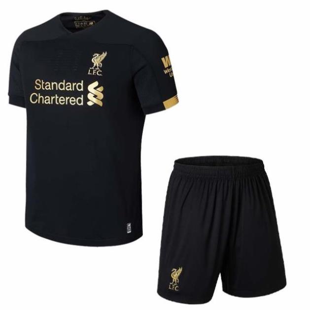Quần Áo bóng đá CLB LIVERPOOL - Đen- mùa giải mới 2019/20- vải thun lạnh cao cấp Đẹp