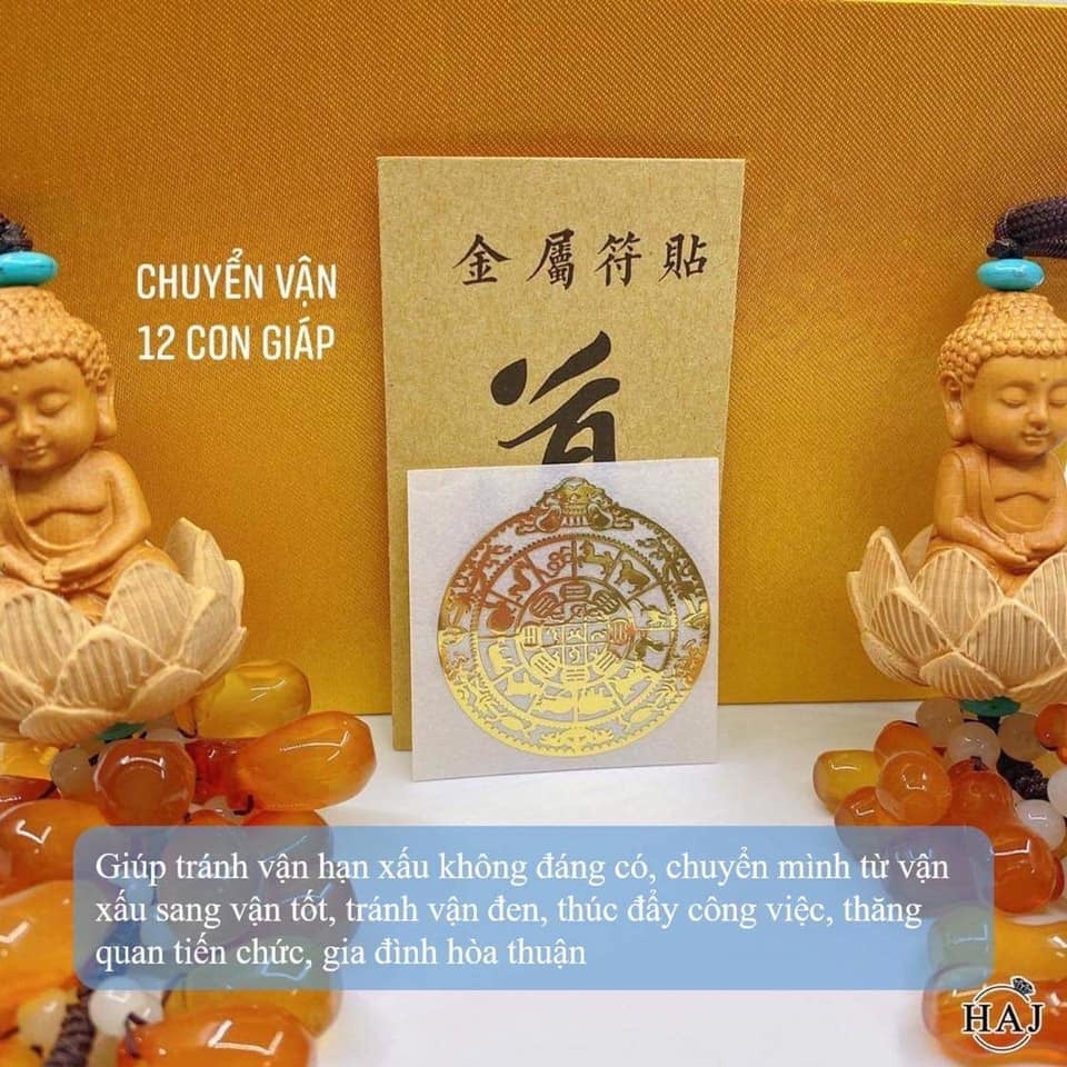 SET 5 miếng dán điện thoại tài lộc KHAI LỘC - MUA MAY CHIÊU TÀI phong thủy may mắn, dùng để bóp ví. TẶNG KHĂN LAU 1 2