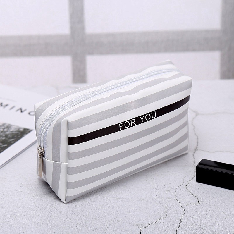 [Hàng mới về] Túi da PU đựng đồ trang điểm phong cách Hàn Quốc