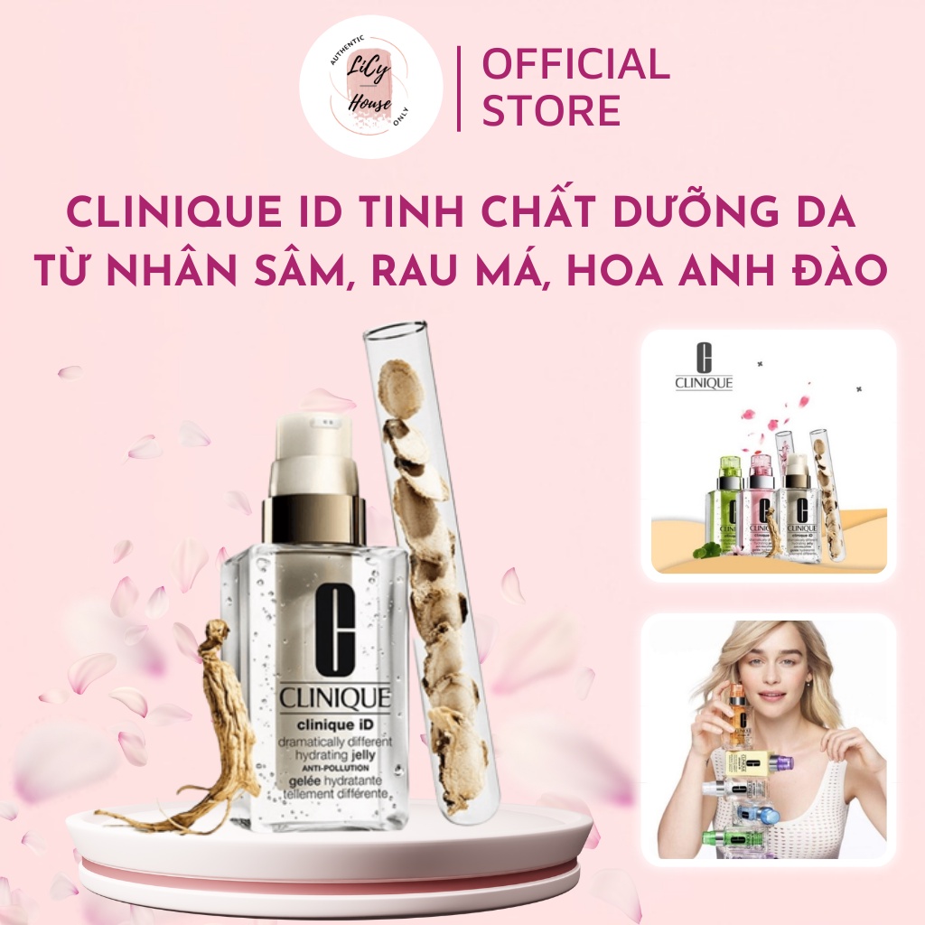 Kem dưỡng da CLINIQUE ID Dramatically Different Hydrating Jelly tinh chất nhân sâm gingsen, rau má cica, anh đào sakura