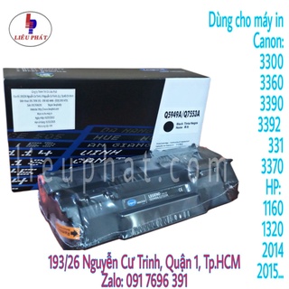 Hộp mực máy in Canon LBP 3300, 3360 cartridge 308, 49A, 53A dùng chung máy 1160/1320/2014/2015/3390/3392/331/3370