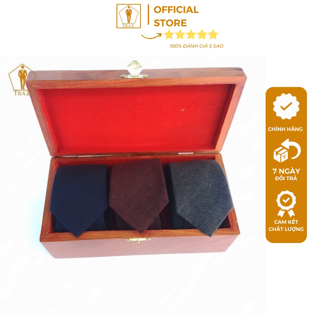 Cà Vạt Nam TRAZ Cao Cấp Lụa 6cm Làm Quà Tặng Người Thân, Thầy Giáo, Sếp, Cấp Trên
