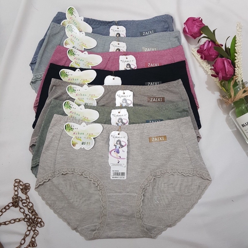 (909)ảnh thật và video_10 quần lót ZAIXI hàng cotton siêu mềm siêu đẹp phom 40_62kg