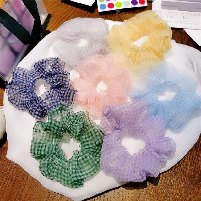 Dây buộc tóc, Cột tóc Scrunchies Hoa Quả Nhiều Màu