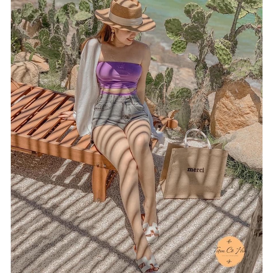 Túi Cói Merci loại 1 size to kiểu Vintage