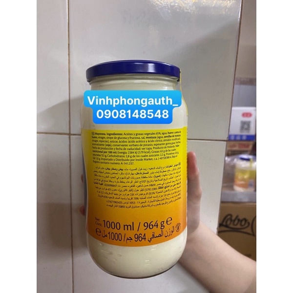 Sốt Mayonnaise nhãn hiệu REMIA 1000ml