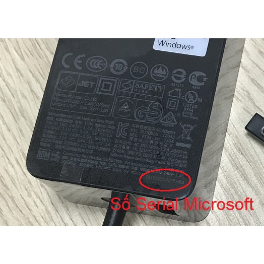 nguồn 48W, sạc Surface Pro 1, Pro 2, Surface 2, Surface RT, zin Microsoft