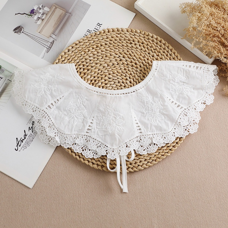 Cổ Áo Sơ Mi Giả Thêu Hoa Thời Trang Cho Nữ