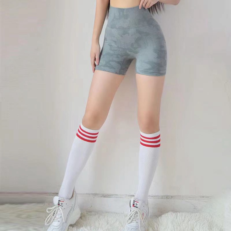 Quần tập gym nữ LUHAZO bigsize đùi chun mông co giãn ngắn cạp cao thoáng mát Zumba, Aerobic KC0582 TK1T202