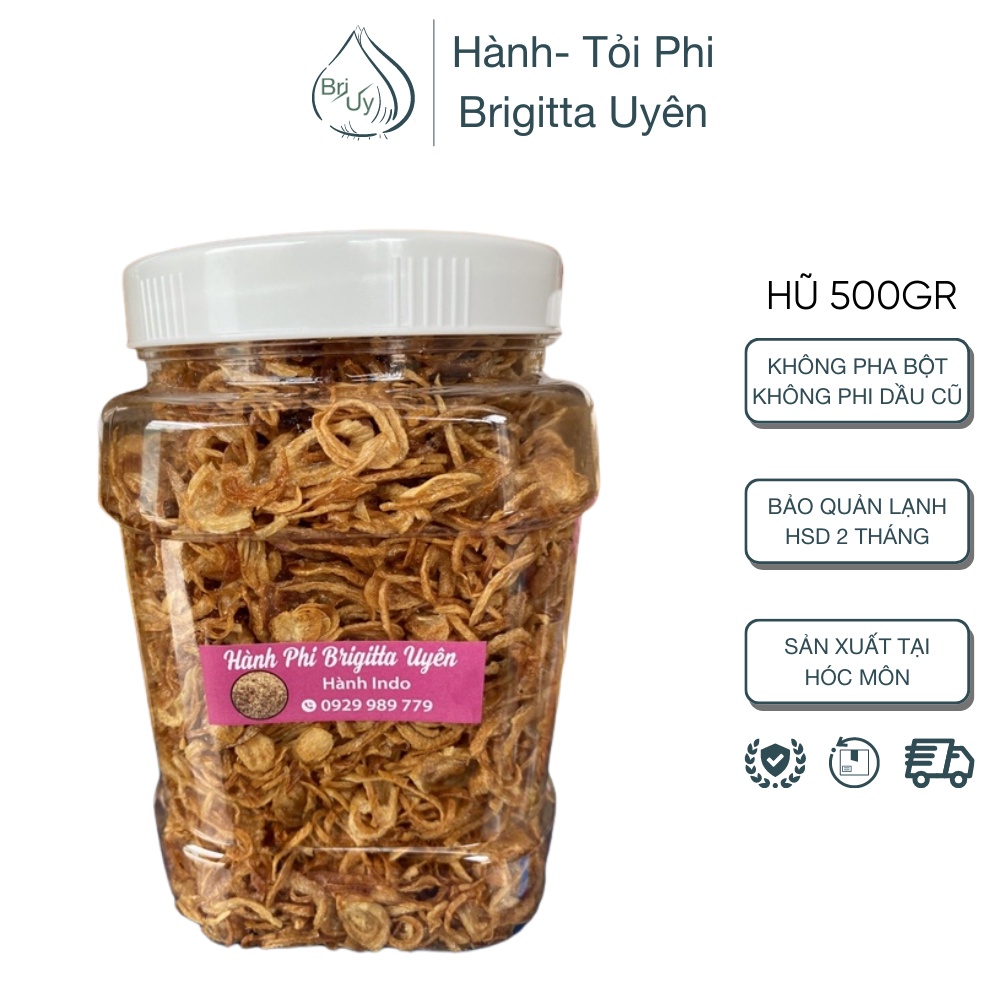 Hành phi nguyên chất ⚡ NGON MÊ LY ⚡ 500gr hành phi không bột, hương vị thơm ngon