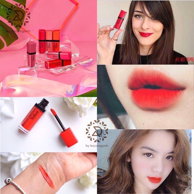 Son BJ 03 Bourjois velvet 03 đỏ cam hot peper