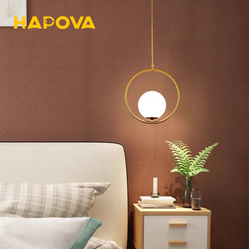 Đèn thả trang trí phòng khách phòng ngủ Decor HAPOVA CORAL 5009 Hình Tròn