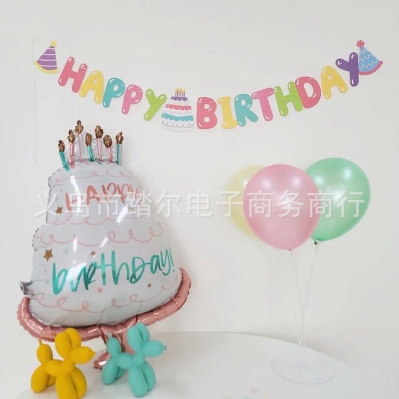 Dây Cờ Happy Birthday Đủ Màu sắc Trang Trang Trí Sinh Nhật Phong Cách Hàn Quốc - Yori Party