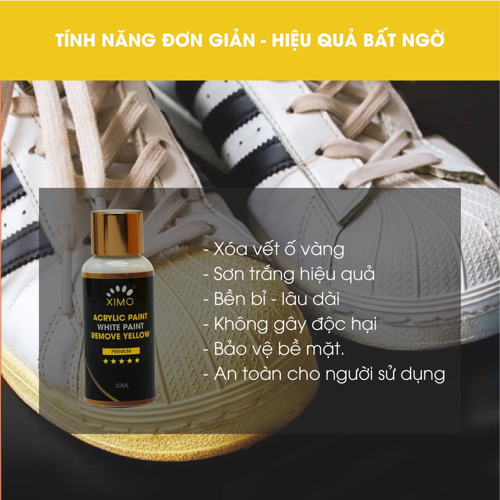 Sơn đế giày, repaint đế giày Ximo Acrylic White Paint Premium cao cấp XXI15 30ml