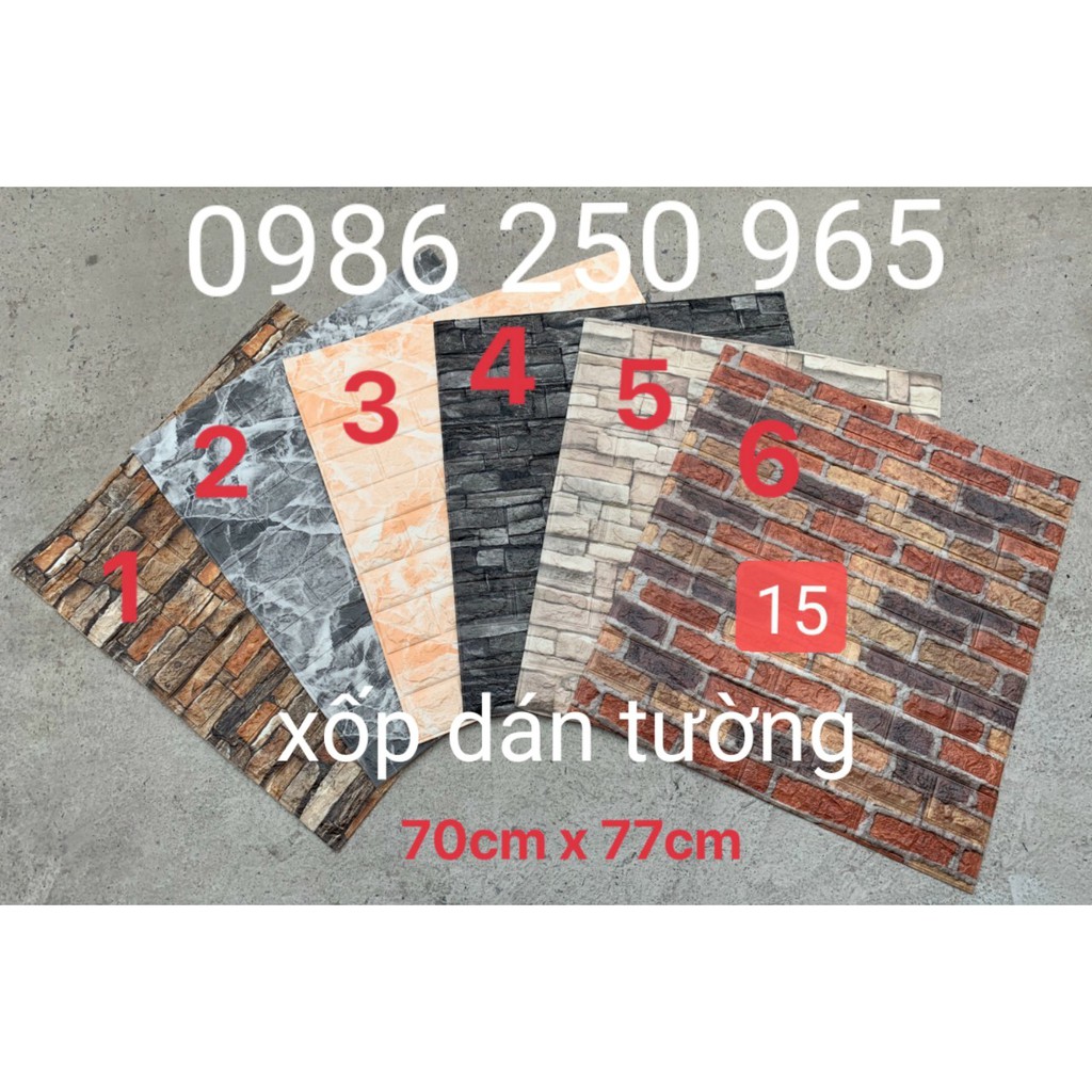 XỐP DÁN TƯỜNG - GIẢ ĐÁ TINH HOA - KÍCH THƯỚC 77 X 70 CM