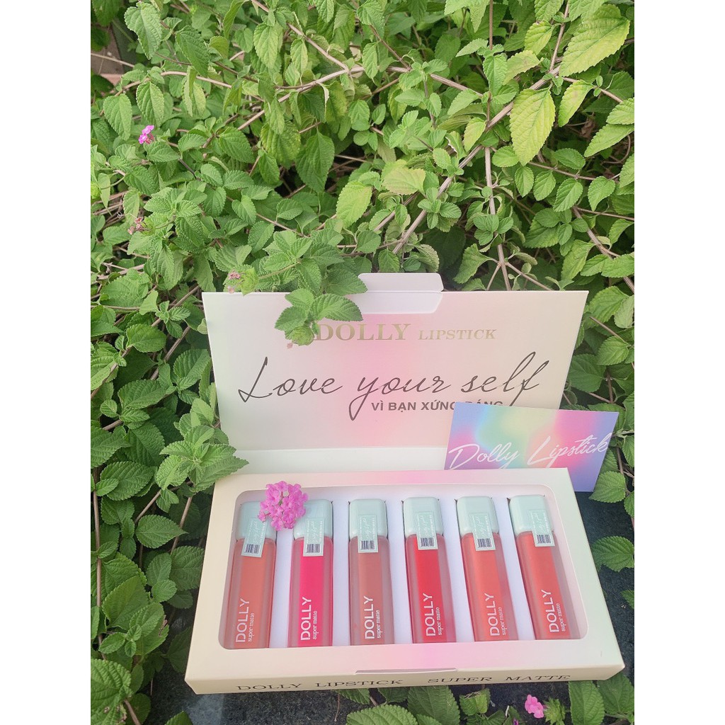 Son cao cấp DOLLY SUPER MATTE  Combo 2 -5 cây tự chọn,siêu lì, bền màu,không chì, 10 màu hot trend 2021 cao cấp | BigBuy360 - bigbuy360.vn