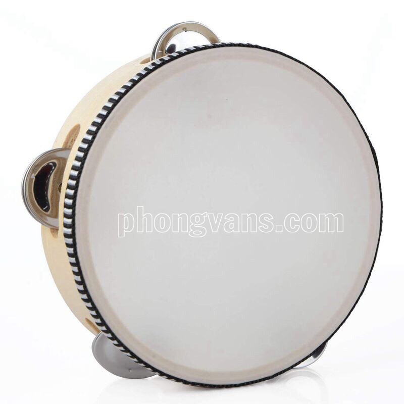 Trống lắc trẻ em bằng gỗ 6inch cho các bé mầm non