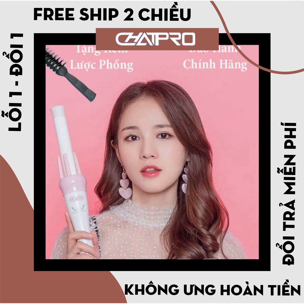 [Hàng Loại 1] Lược uốn xoăn, máy uốn xoăn xoay tự động 360 độ cao cấp- Bảo Hành 12 tháng