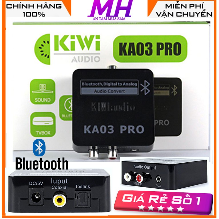 Chuyển Âm thanh Quang ra AV Kiwi KA03 Pro có Bluetooth - BH 12 tháng - Chính Hãng