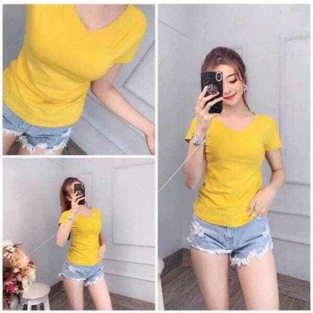Áo thun Gap cổ tim siêu Rẻ đẹp
