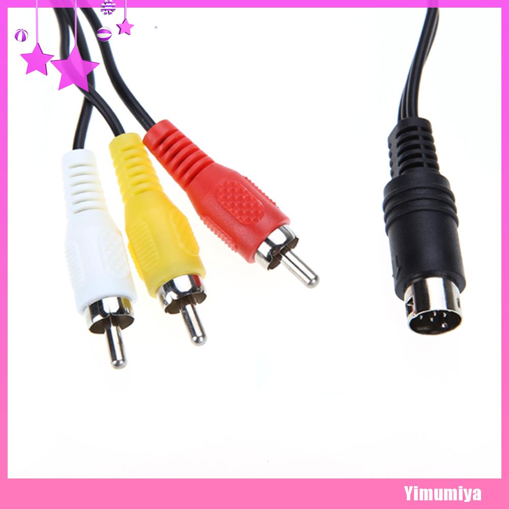 Cáp âm thanh/ video AV dài 1.8 m 3 RCA 9 chấu cho Sega Genesis 2/3