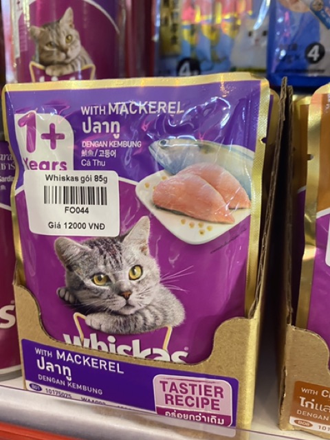 Pate Whiskas 5 vị cho mèo gói 85g