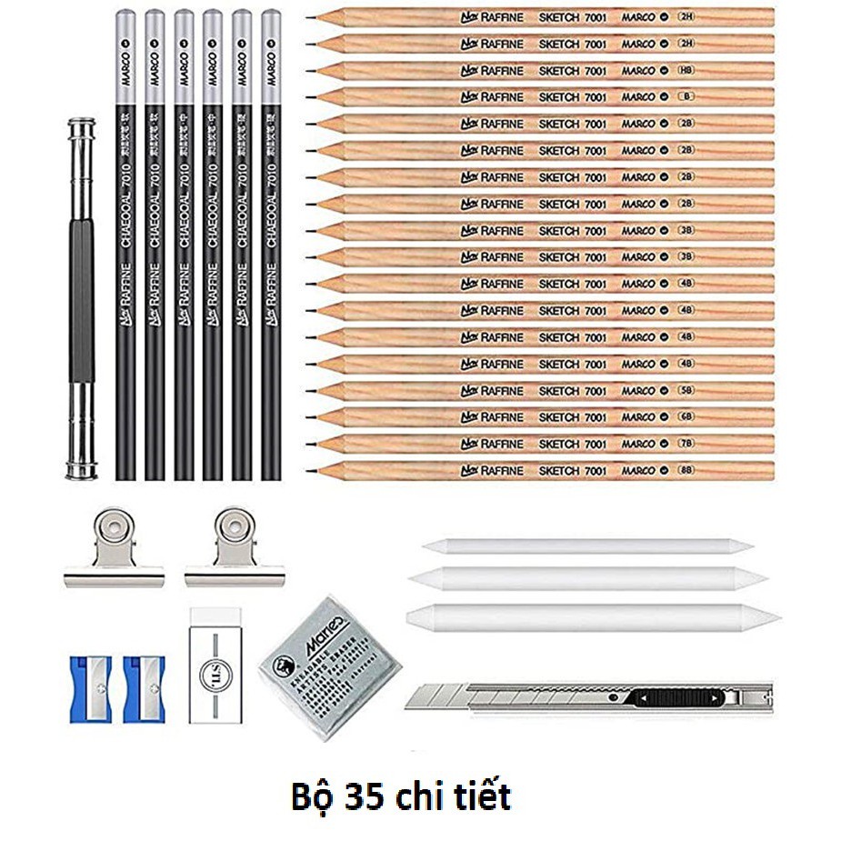 Bộ dụng cụ vẽ truyền thần+Tặng 1 bút chì Marco vẽ phác thảo,chân dung
